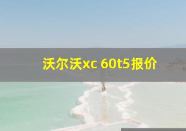 沃尔沃xc 60t5报价